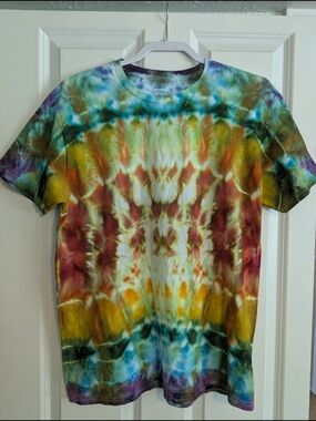 Rainbow Multicolor Tie-Dye Crew Neck T-Shirt
